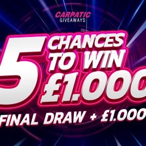 5 Chances To Win £1.000 + £1.000 Final Draw